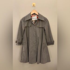 XS Rachel Rachel Roy Taupe Pleated Flare Car Coat